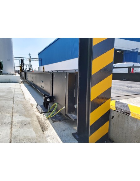 Báscula puente metálica BP-CR360 - detalle perfil y barreras - Epelsa