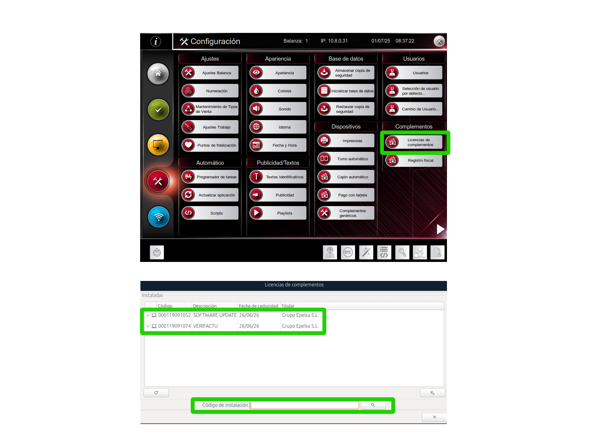 Verifactu en TouchScale