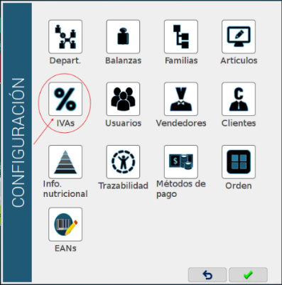 Configuración IVA - XS Epelsa